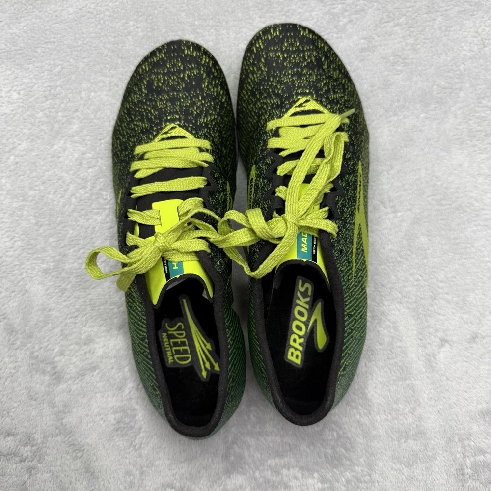 Brooks Mach 19 Spikeless Men's 6.5 D Cross Country Racing Shoes Green 110322